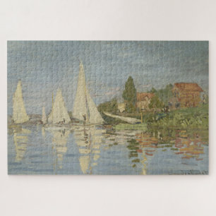 Quebra-cabeça Regatas em Argenteuil, Pintura a Óleo, Claude Mone