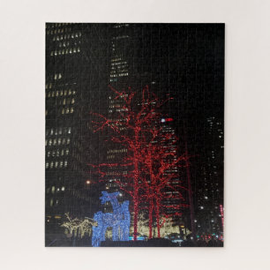 Quebra-cabeça Reindeer Christmas Lights Nova Iorque Manhattan