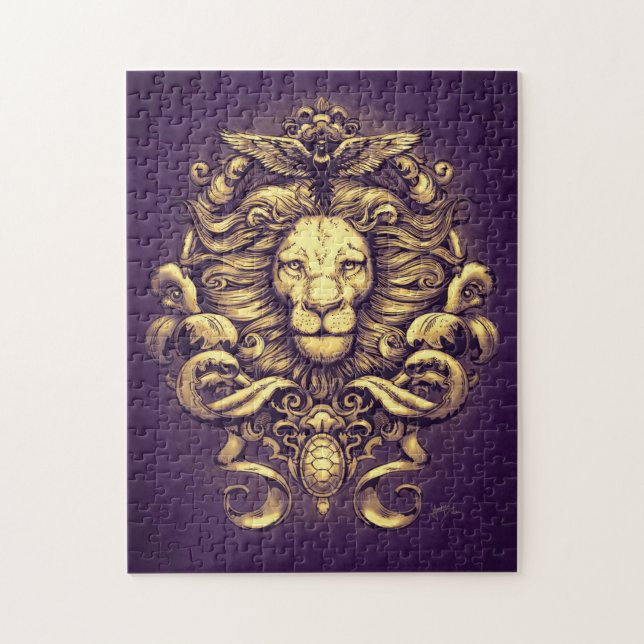 Quebra-cabeça Reino da Natureza em Roxo (Vertical)