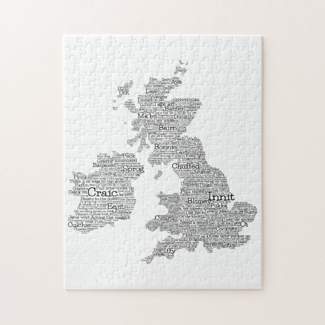 Quebra-cabeça Reino Unido / Excelente Reino Unido Slang Word Art (Vertical)