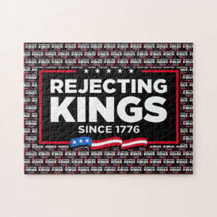 Quebra-cabeça Rejeitando Reis desde 1776 Bandeira Patriótica dos