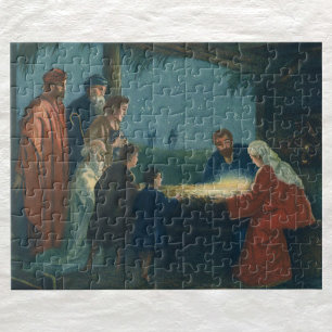 Quebra-cabeça Religião Vintage, Adoração dos Pastores