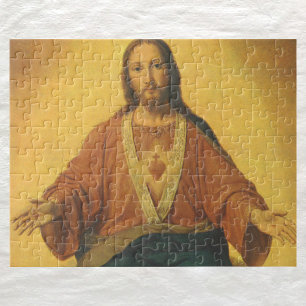 Quebra-cabeça Religião Vintage, Sagrado Coração de Jesus Cristo