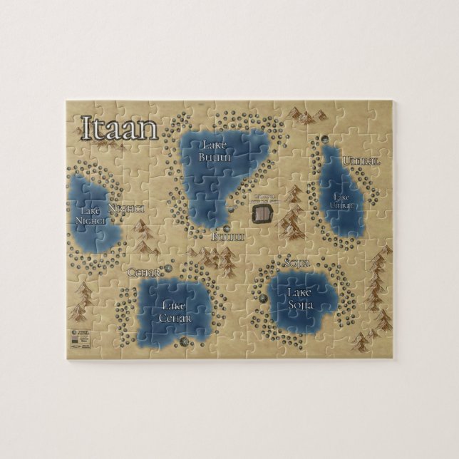 Quebra-cabeça Relkili Sun Itaan Map Art Cobrir (Horizontal)