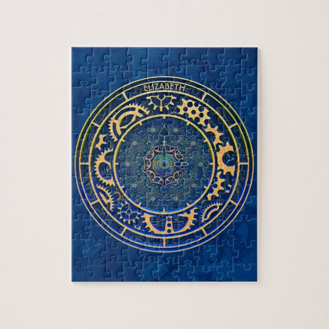 Quebra-cabeça Relógio de Decodificação de Arte enferrujada a vap (Vertical)