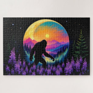 Quebra-cabeça Relógio de Lua da Montanha Arco-Íris Sasquatch