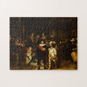 Quebra-cabeça Rembrandat Noturno Ver Pintura Barroca