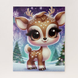 Quebra-cabeça Rena Bebê Brilho de Floco de Neve