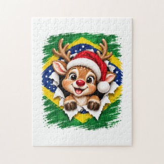 Quebra-cabeça Rena de Natal Brasileira