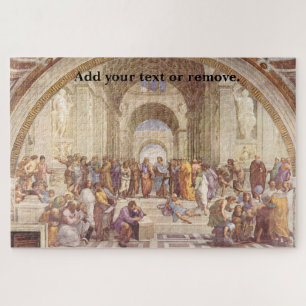 Quebra-cabeça Renaissance fresco "School of Athens", de Raphael,