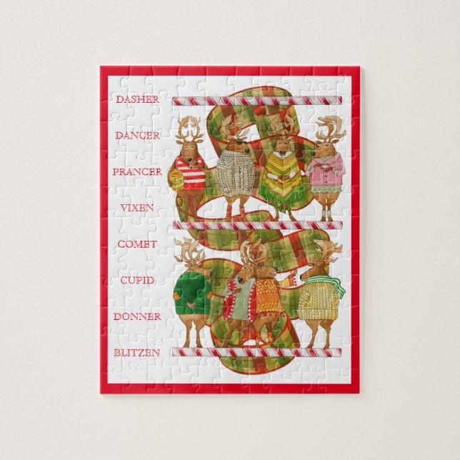 Quebra-cabeça RENAS DE NATAL Puzzle 8x10 (Vertical)