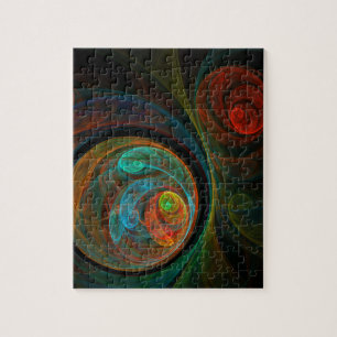 Quebra-cabeça Renascimento de Abstrato de Arte Azul