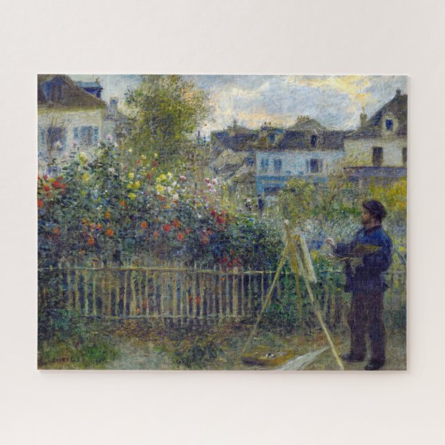 Quebra-cabeça Renoir - Claude Monet Pintura em seu Jardim (Horizontal)