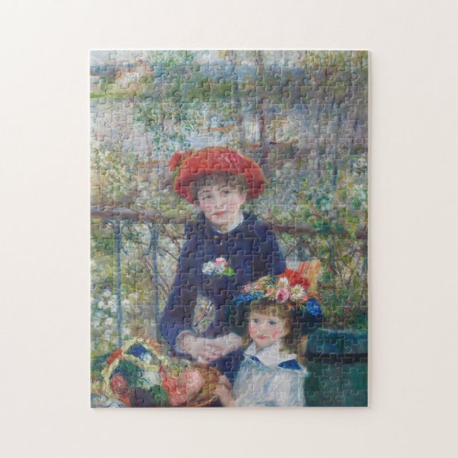 Quebra-cabeça Renoir Duas Irmãs Varanda Impressionismo Francês  (Vertical)
