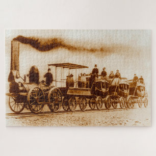 Quebra-cabeça Réplica da Locomotiva a Vapor De Witt Clinton C 18