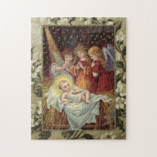 Quebra-cabeça Reprodução de Natal Natividade Vintage