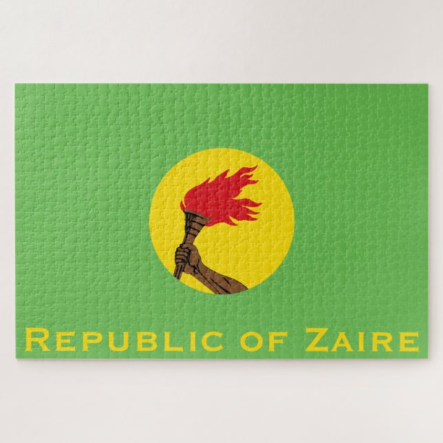 Quebra-cabeça República do Zaire Flag (Horizontal)