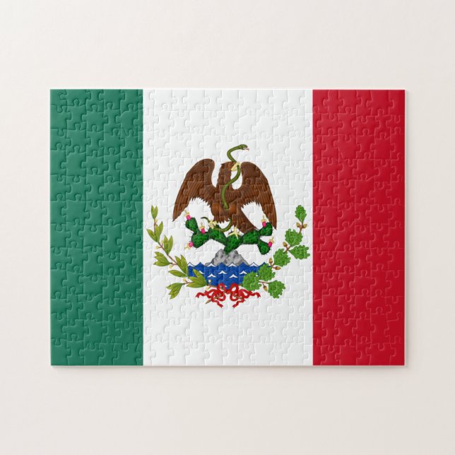 Quebra-cabeça República Mexicana Flag 1835, Mexicanos Latino (Horizontal)