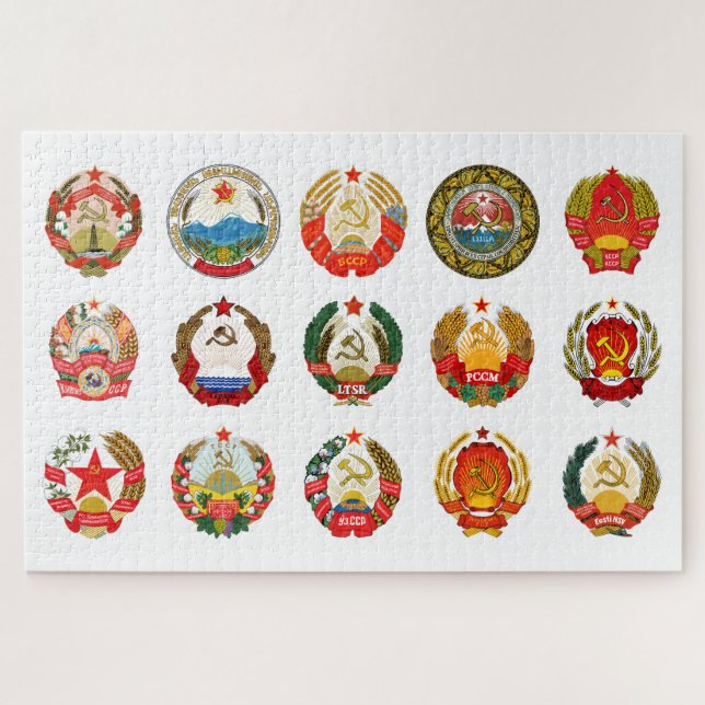 Quebra-cabeça Repúblicas da União Soviética (Horizontal)