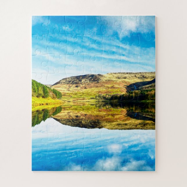 Quebra-cabeça Reservatório de Dovestone no inverno (Vertical)
