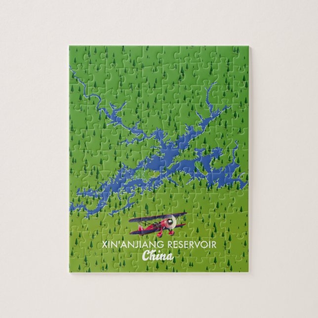 Quebra-cabeça Reservatório de Xin'anjiang mapa da China (Vertical)