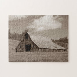 Quebra-cabeça resistido rústico do celeiro com