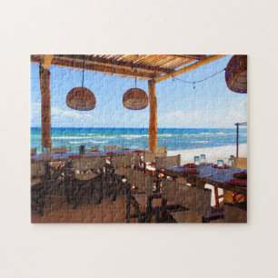 Quebra-cabeça Restaurante perto da praia no Maya de Riviera -