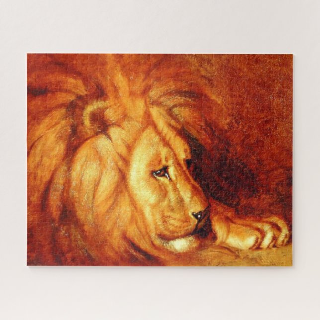 Quebra-cabeça Resting Lion (por Abbott Handerson Thayer) (Horizontal)
