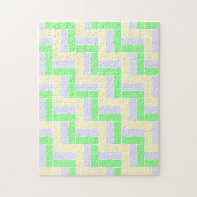 Quebra-cabeça Retângulos de Pastel Linhas Brancas Padrão (Vertical)