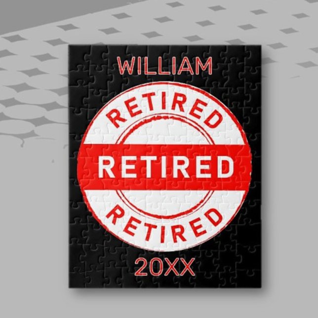 Quebra-cabeça Retiree Divertido! Presente de aposentadoria perso (Criador carregado)