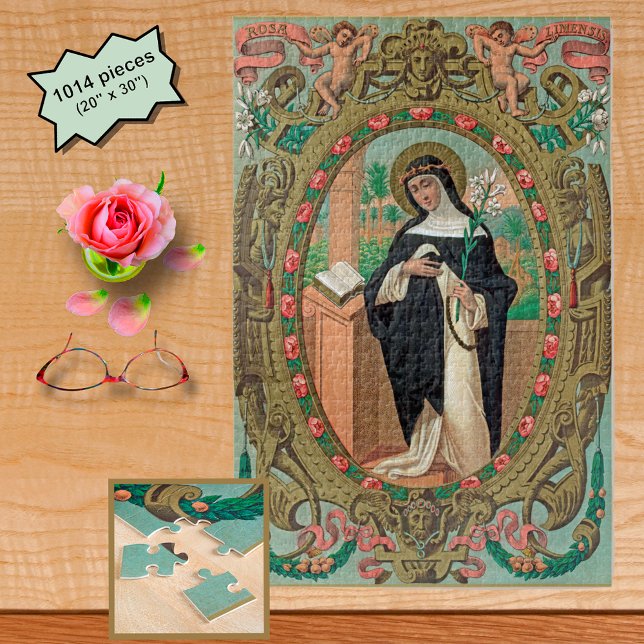 Quebra-cabeça Retrato com quadro de Rua. Rosa de Lima (K 48) (Criador carregado)