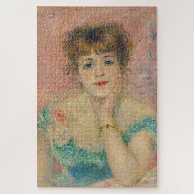 Quebra-cabeça Retrato da Atriz Jeanne Samary, Auguste Renoir (Vertical)