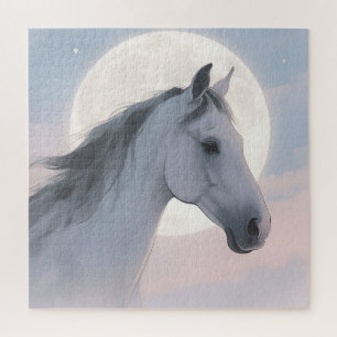 Quebra-cabeça Retrato da Lua do Cavalo Branco