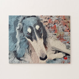 Quebra-cabeça Retrato de Abstrato Borzoi