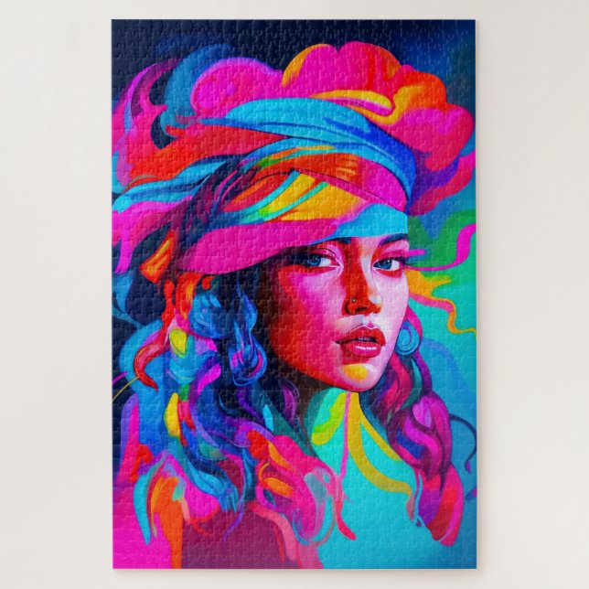 Quebra-cabeça Retrato de Abstrato vibrante (Vertical)