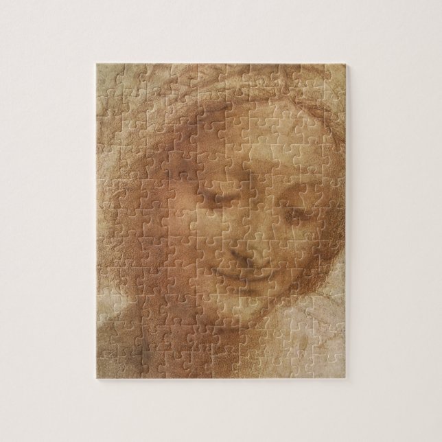 Quebra-cabeça Retrato de Anne Santo por Leonardo da Vinci (Vertical)