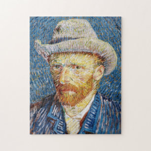 Quebra-cabeça Retrato de auto com arte de Vincent van Gogh do