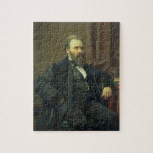 Quebra-cabeça Retrato de auto do artista, 1869 (óleo em canvas)