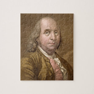 Quebra-cabeça Retrato de Benjamin Franklin (1706-90), 'do Le
