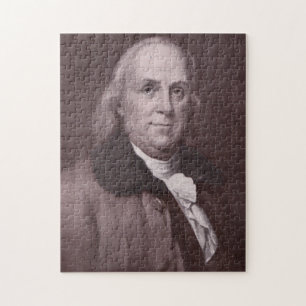 Quebra-cabeça Retrato de Benjamin Franklin do vintage