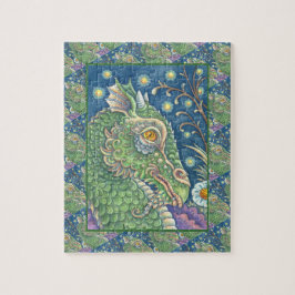 QUEBRA-CABEÇA RETRATO DE CABEÇA DO DRAGÃO MEDIEVAL, FANTASIA WHI