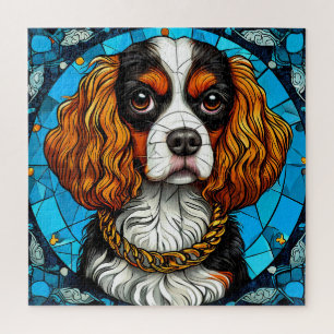 Quebra-cabeça Retrato de Cachorro em Vidro Pintado