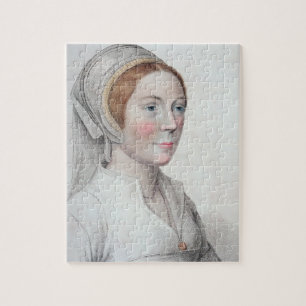 Quebra-cabeça Retrato de Catherine Howard (1520-42) gravado