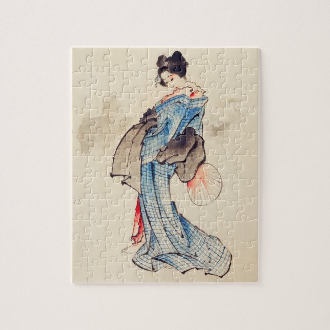 Quebra-cabeça Retrato de Cheio feminino de Katsushika Hokusai (Vertical)
