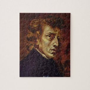 Quebra-cabeça Retrato de Frederic Chopin por Eugene Delacroix