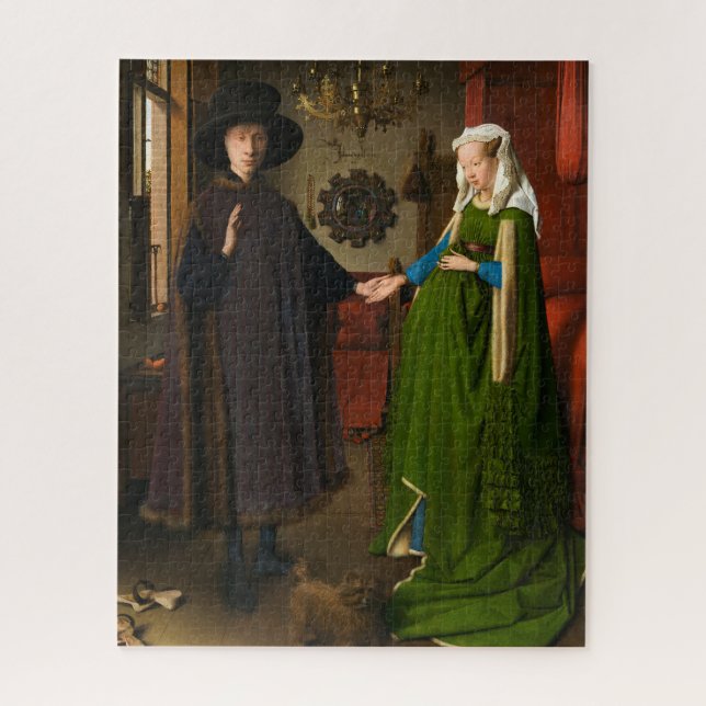 Quebra-cabeça Retrato de Giovanni Arnolfini e sua Esposa (Vertical)