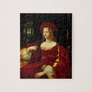 Quebra-cabeça Retrato de Jeanne da esposa de Aragon (c.1500-77)