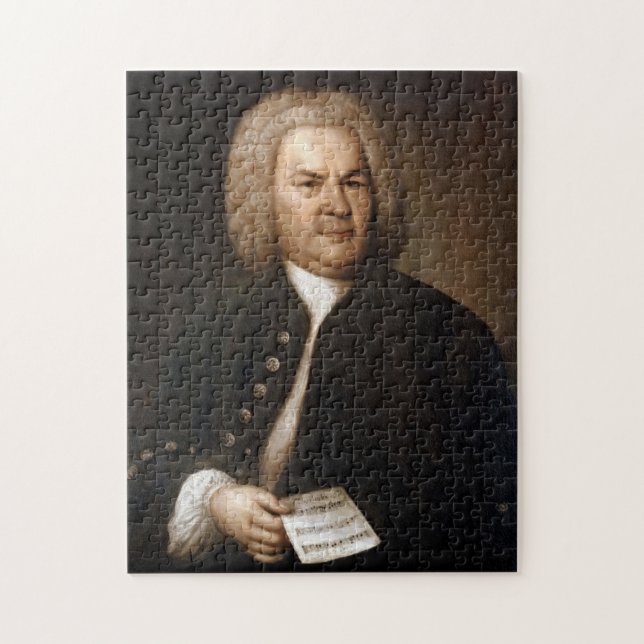Quebra-cabeça Retrato de Johann Sebastian Bach (Vertical)