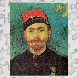 Quebra-cabeça Retrato de Milliet, o veículo de Vincent van Gogh<br><div class="desc">Retrato de Milliet, Segundo Tenente dos Zouaves (O Lover), de Vincent van Gogh, é um retrato de apos impressionismo de arte vintage que mostra um soldado vestido de uniforme, o fundo é o céu noturno com lua crescente e estrela brilhante. Paul-Eugène Milliet foi tenente segundo no 3º Regimento de Zouave,...</div>