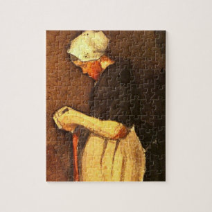 Quebra-cabeça Retrato de Mulher de Scheveningen por Vincent van